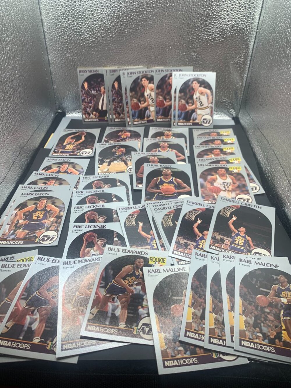 44ct 1990 nba hoops utah jazz basketball trading cards